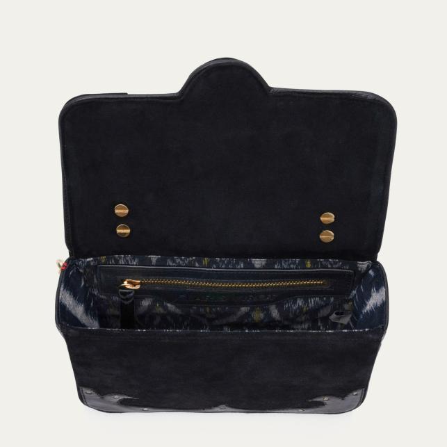 Claris Virot Sac Cuir Ava Medium Patchwork Noir