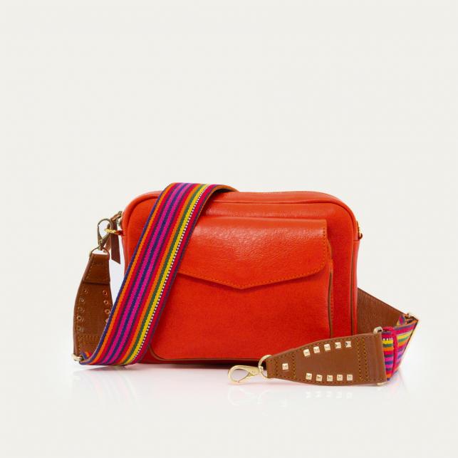 claris virot Sac Cuir Big Charly Orange Goyave