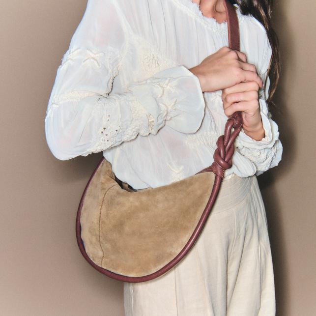 Claris Virot Sac Cuir Chris Croûte Grège