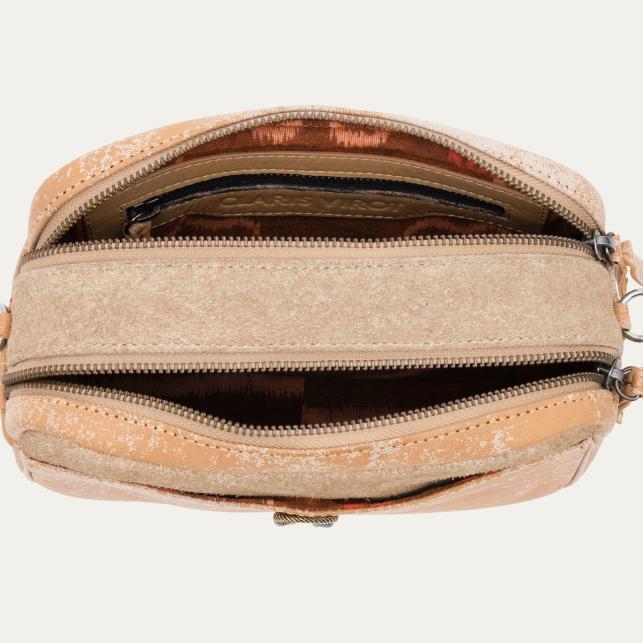 Claris Virot Sac Cuir Lily Sable Blanc