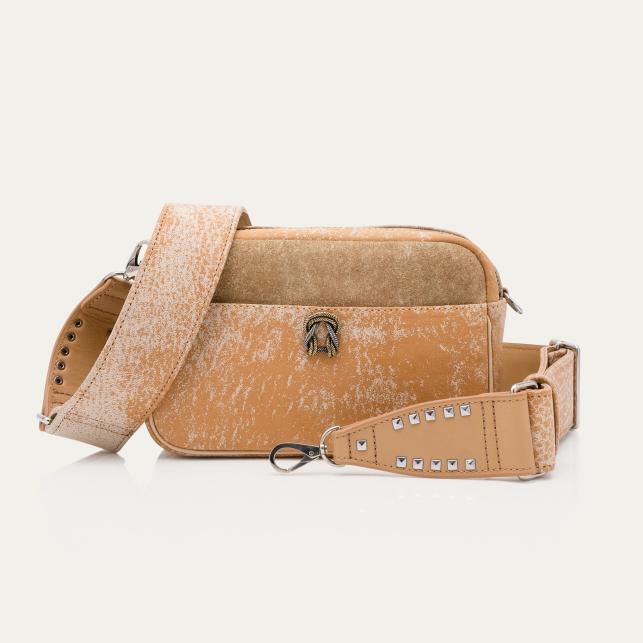 claris virot Sac Cuir Lily Sable Blanc