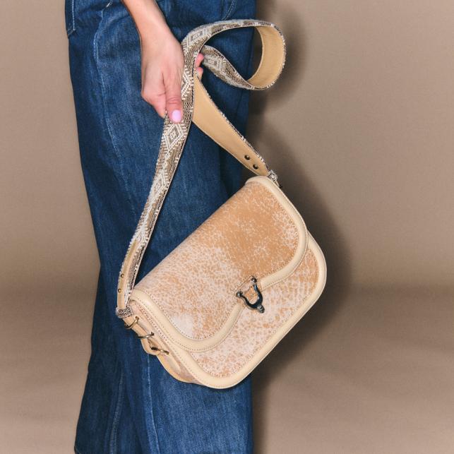 Claris Virot Sac Cuir Manon Sable Blanc