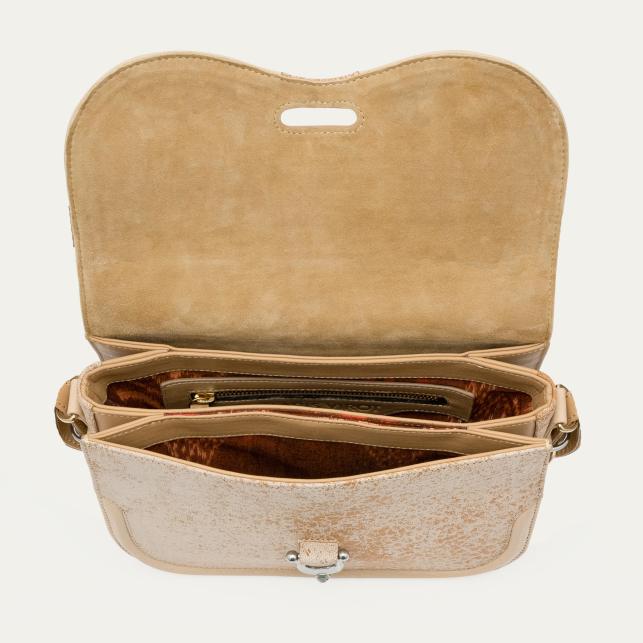 Claris Virot Sac Cuir Manon Sable Blanc