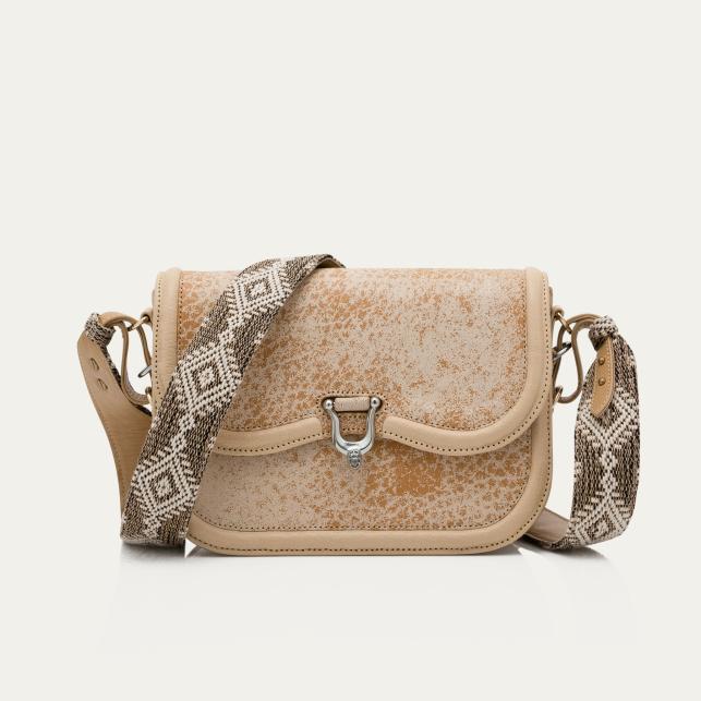 claris virot Sac Cuir Manon Sable Blanc