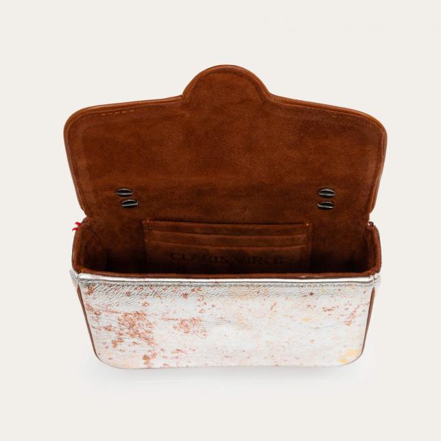 Claris Virot Sac Cuir Mini Ava Oxy Metal