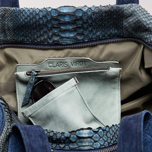 Claris Virot Sac De Sport Python Lionel Denim