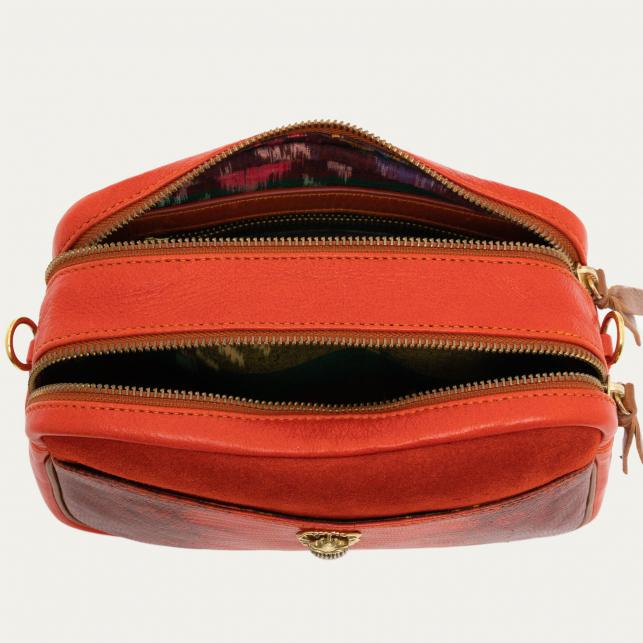 Claris Virot Sac Lézard Lily Orange Goyave