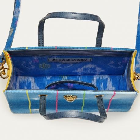 Claris Virot Sac Mini Cabas Archi Indigo Bologan