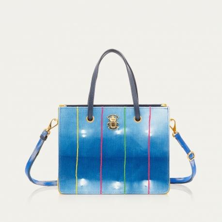 Claris Virot Sac Mini Cabas Archi Indigo Bologan