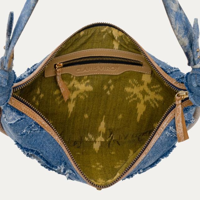 Claris Virot Sac Patchwork De Tissus Chris Denim