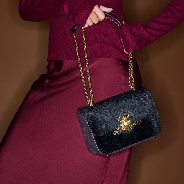 Claris Virot Sac Python Ava Medium Noir