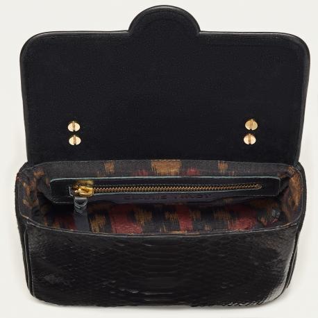 Claris Virot Sac Python Ava Medium Noir