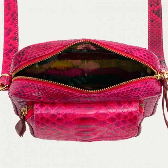 Claris Virot Sac Python Baby Charly Celosia Rose