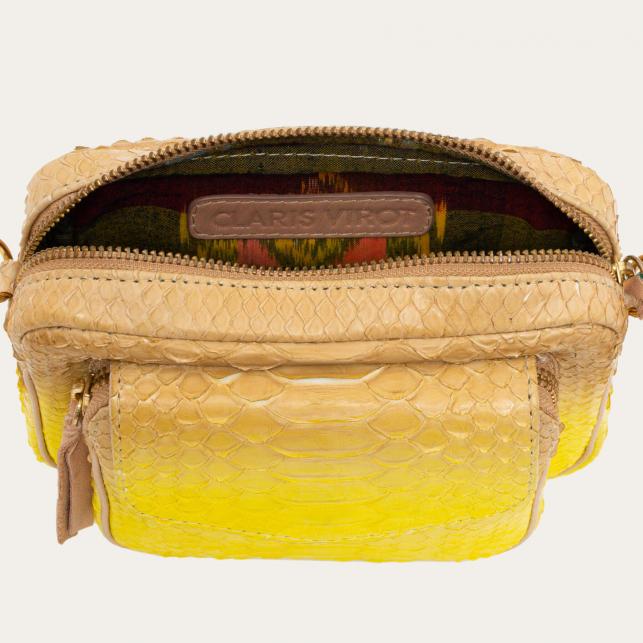 Claris Virot Sac Python Baby Charly Jaune Mais