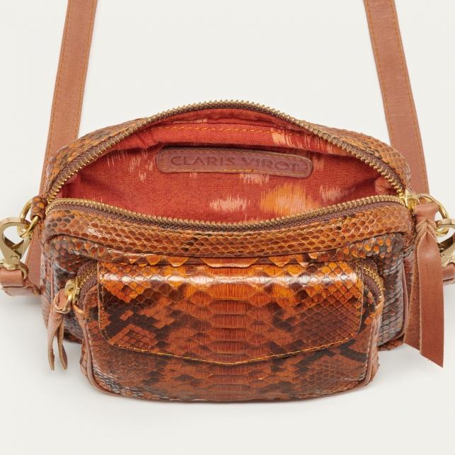 Claris Virot Sac Python Baby Charly Moka