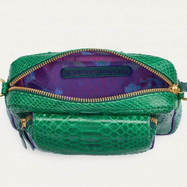 Claris Virot Sac Python Baby Charly Vert Pelouse
