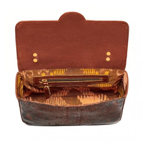 Claris Virot Sac Python Big Ava Beetle Moka