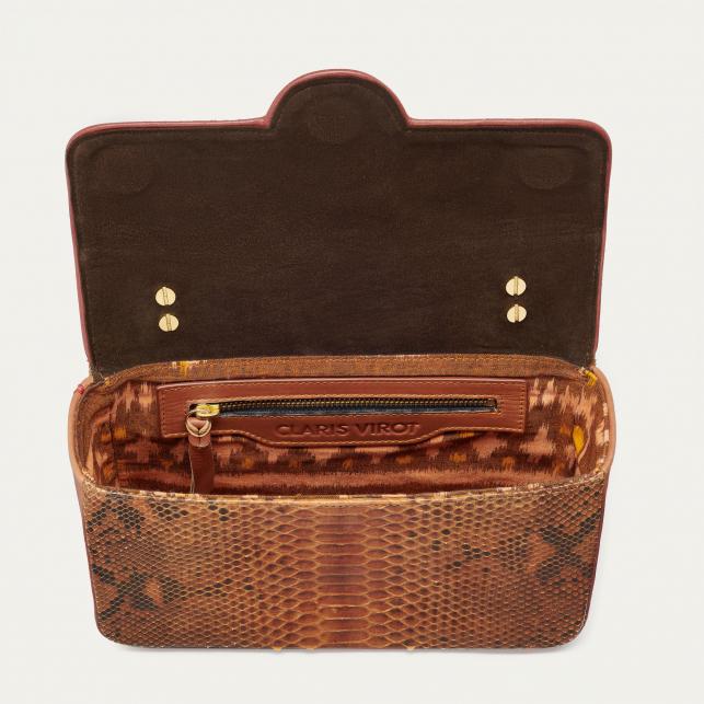 Claris Virot Sac Python Big Ava Beetle Moka