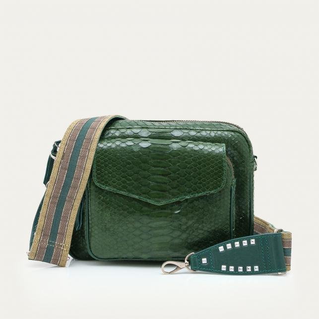 claris virot Sac Python Big Charly Vert Bronze