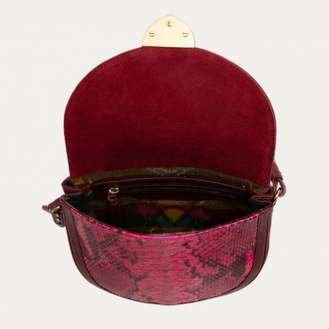 Claris Virot Sac Python Big Victoria Celosia Rose