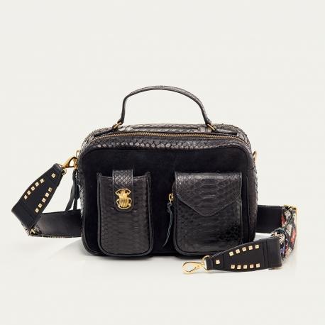 Claris Virot Sac Python César Noir