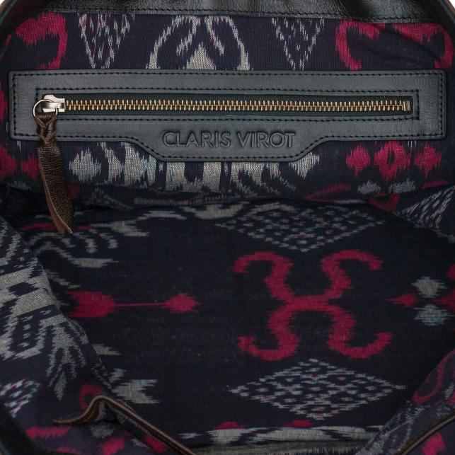 Claris Virot Sac Python César Noir