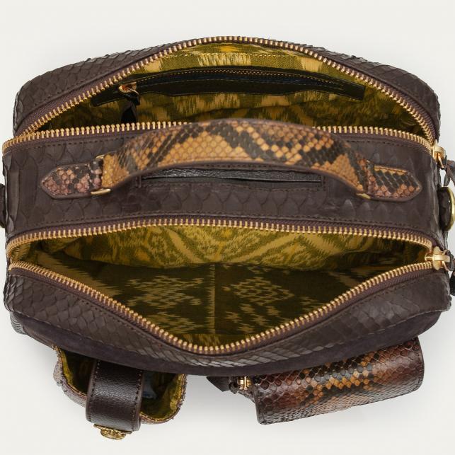 Claris Virot Sac Python César Oeil De Tigre