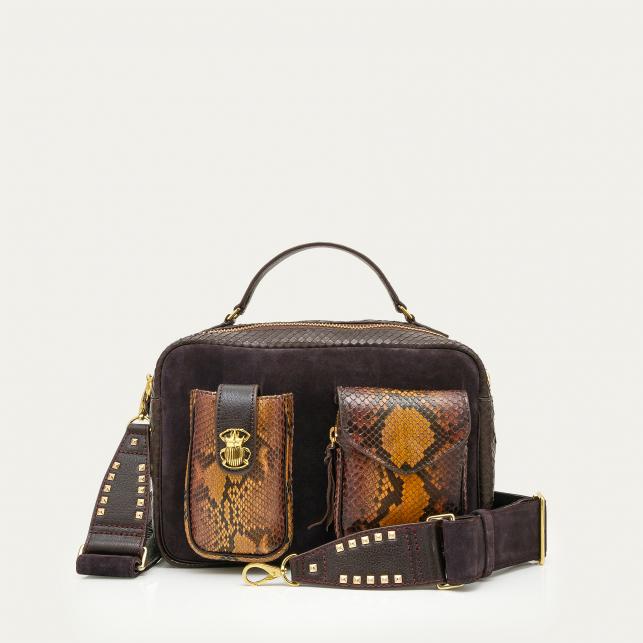 claris virot Sac Python César Oeil de Tigre