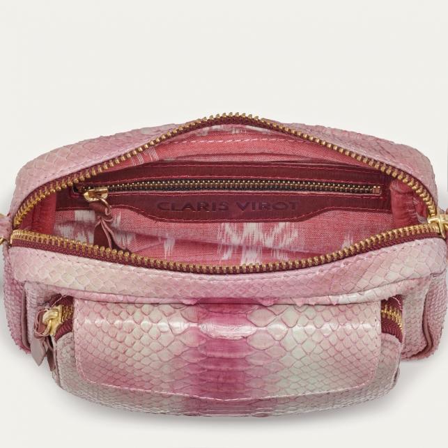 Claris Virot Sac Python Charly Bordeaux Delavé