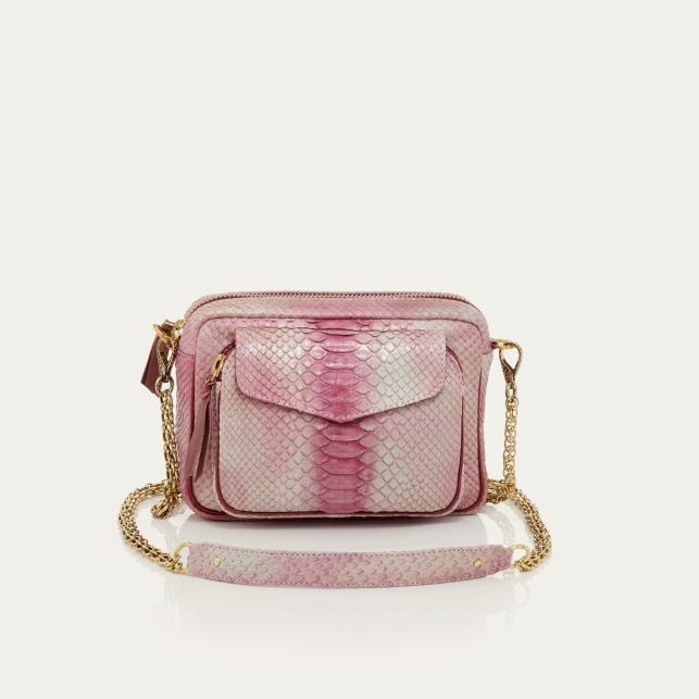 claris virot Sac Python Charly Bordeaux Delavé