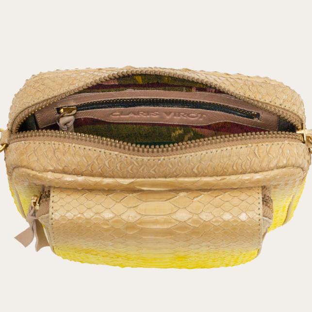 Claris Virot Sac Python Charly Jaune Mais