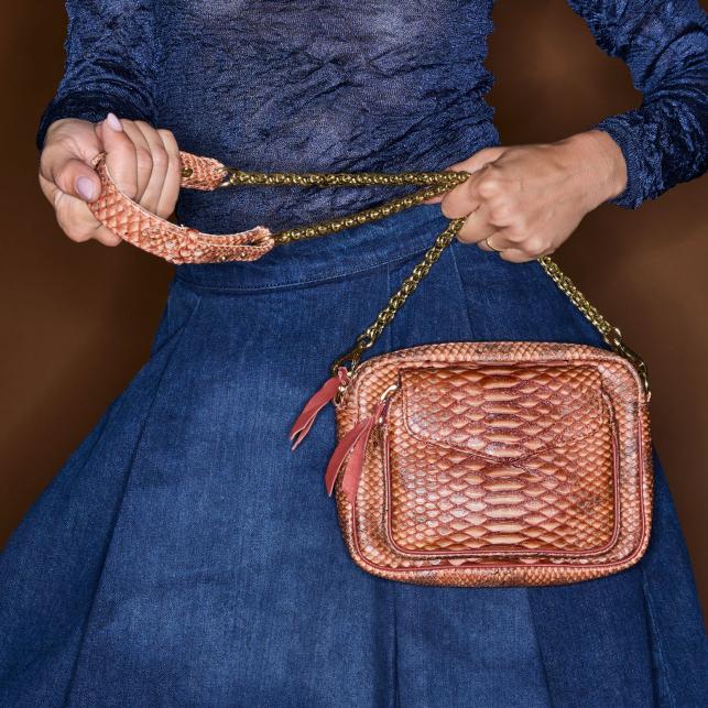 Claris Virot Sac Python Charly Navy