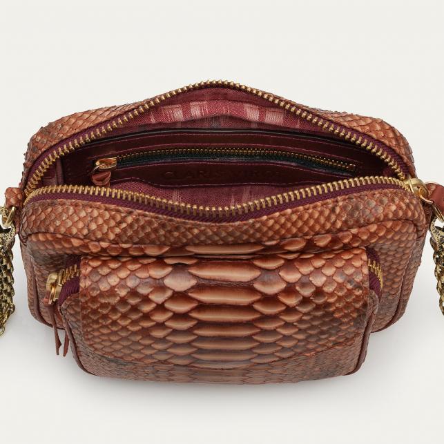 Claris Virot Sac Python Charly Navy