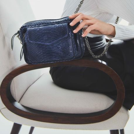 Claris Virot Sac Python Charly Navy
