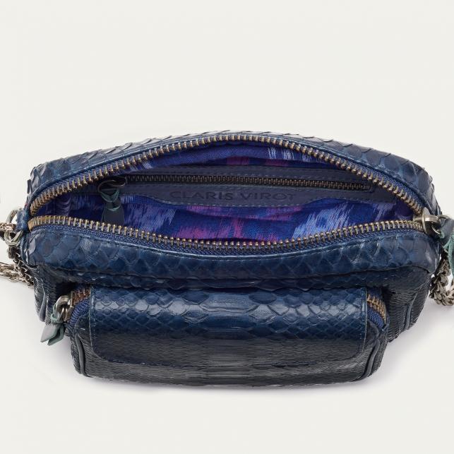Claris Virot Sac Python Charly Navy