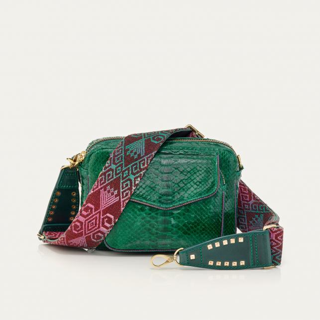 claris virot Sac Python Charly Vert Pelouse