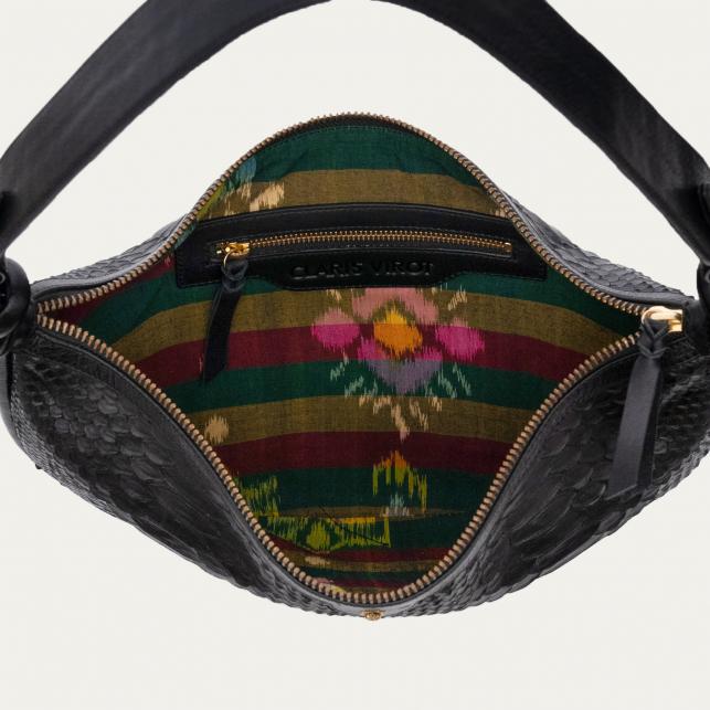 Claris Virot Sac Python Chris Noir