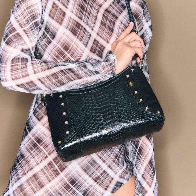 Claris Virot Sac Python Cobra Gaia Noir