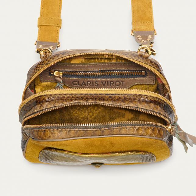 Claris Virot Sac Python Lézard Clara Kaki