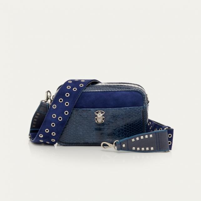 claris virot Sac Python Lily Navy