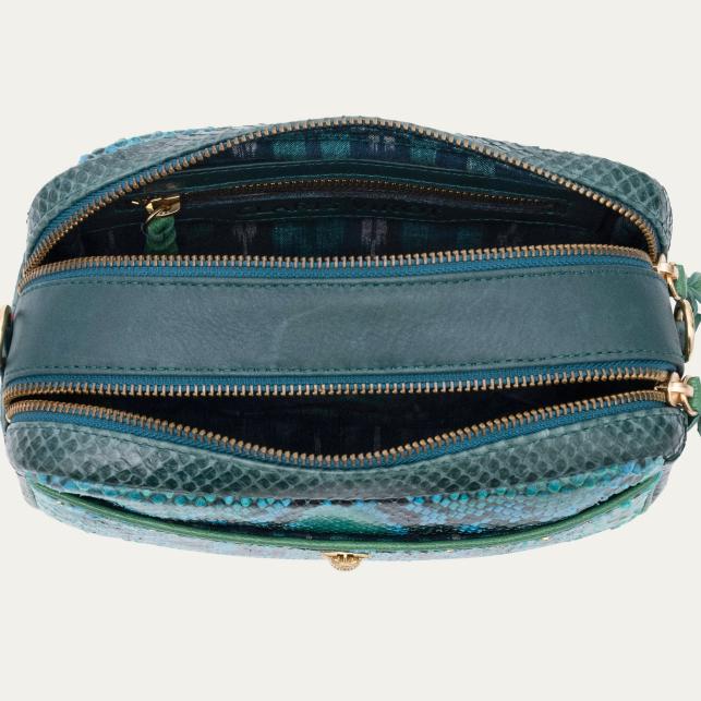 Claris Virot Sac Python Lily Prairie Avec Rivets