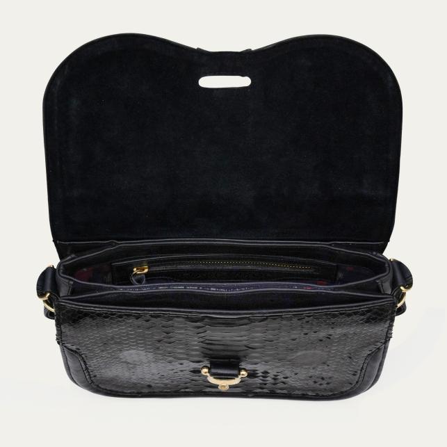 Claris Virot Sac Python Manon Noir - Claris Virot