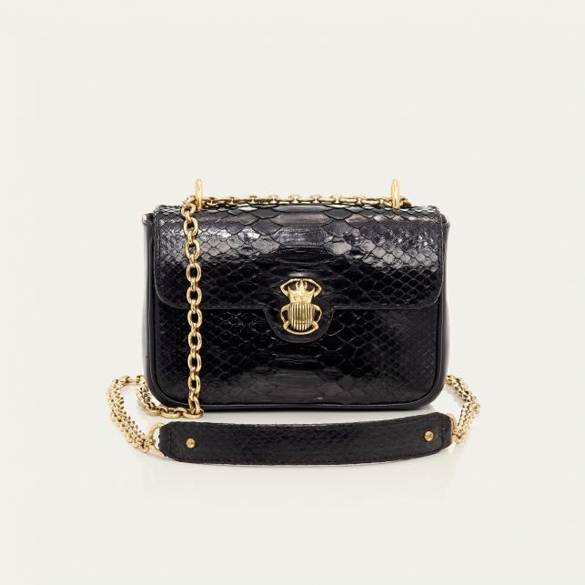 claris virot Sac Python Mini Ava Noir