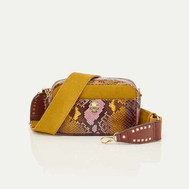 claris virot Sac Python Peint Main Lily Roche