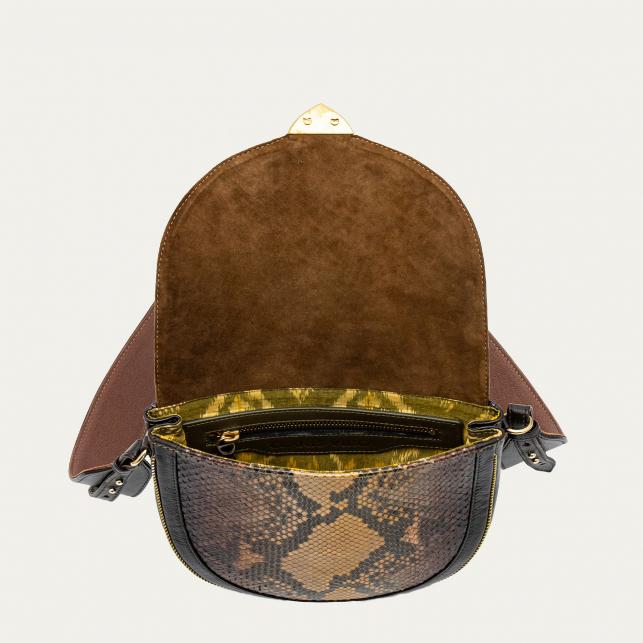 Claris Virot Sac Python Victoria Noir