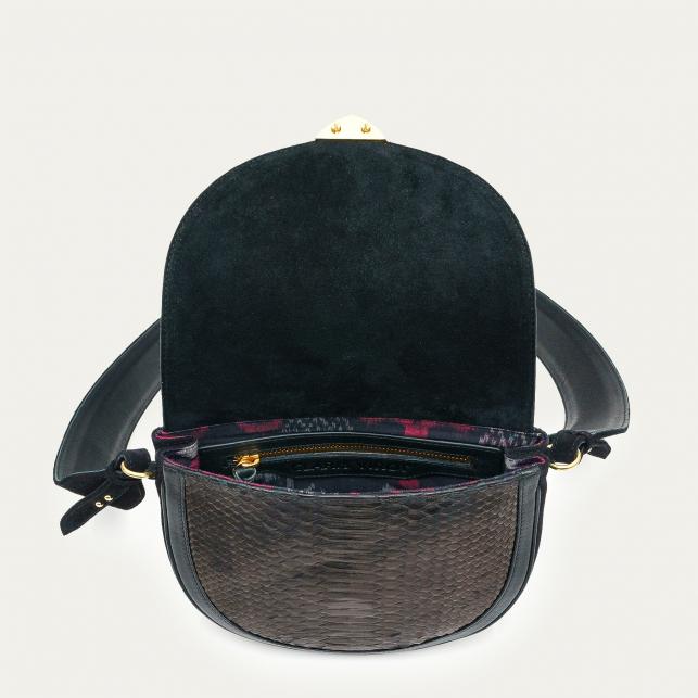 Claris Virot Sac Python Victoria Noir