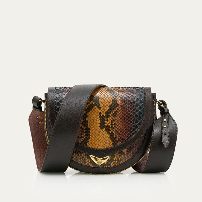 claris virot Sac Python Victoria Noir