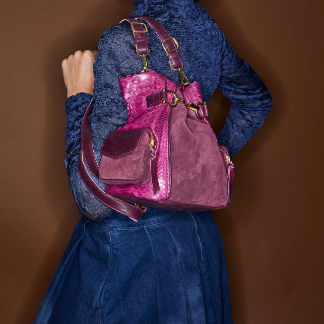 Claris Virot Sac Seau Mary Python Fleur