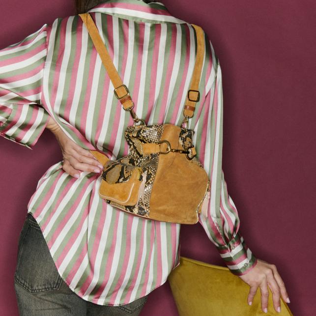 Claris Virot Sac Seau Python Lola Désert