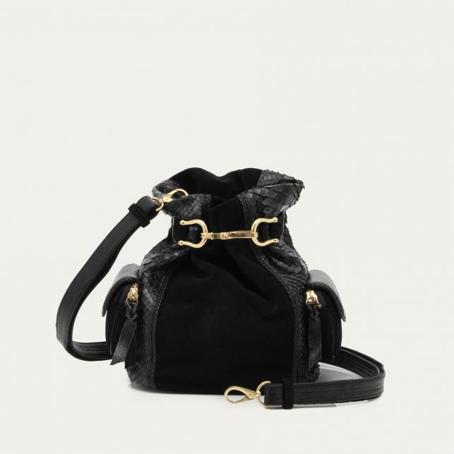 claris virot Sac Seau Python Lola Noir